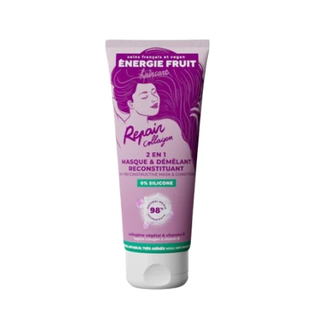 Masca si balsam 2 in 1 pentru par foarte deteriorat cu Vitamina B si Colagen vegetal, 200ml, Energie Fruit
