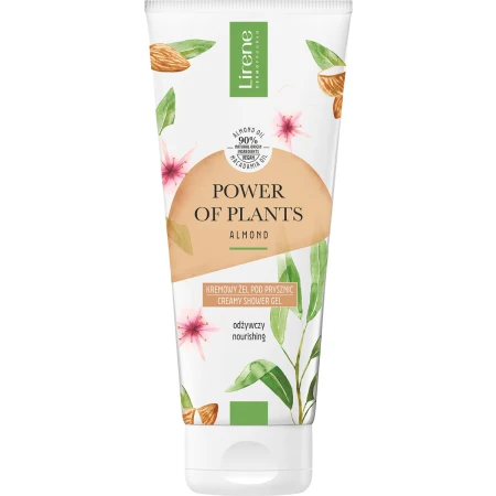 Gel de dus hranitor cu extract de migdale Migdale Power of Plants, 200ml, Lirene