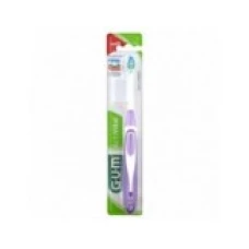 Periuta de Dinti Manuala cu Capac, GUM, Activital 585, Ultra Compact, Reduce Eficient Gingivita, Soft, Culoare Mov
