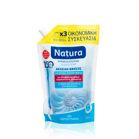 Sapun lichid Aegean Breeze refill, 750ml, Natura