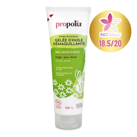Gel uleios demachiant cu miere, camelia si albastrele ecologic 125ml Propolia
