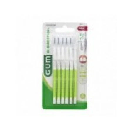 Set 6x Periute Interdentare, GUM, Bi-Direction, pentru Curatare in Profunzime, Tratate cu Clorhexidina, 0.7mm