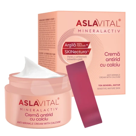 Crema antirid cu calciu MineralActiv, 50ml, Aslavital