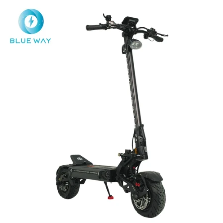 Trotineta electrica Teverun Supreme Ultra, Baterie 60Ah/72V, Autonomie 220Km, Viteza 105 Km/h, Motor 2 x 2000W, Roti 11inch (Negru)