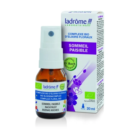 Spray cu complex din elixiruri florare Eco Bach Somn Linistit, 20ml, Ladrome
