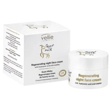 Crema regeneranta de noapte cu Acid Hialuronic Goat Milk, 50ml, Vellie