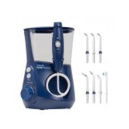 Irigator Bucal, Waterpik, WP-663, Aquarius, 7x Varfuri, 1400 psi, 10x Trepte Presiune, Rezervor 400ml, Albastru