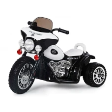 Motocicleta electrica pentru copii, POLICE JT568 35W STANDARD, Alb  Negru