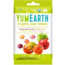Drajeuri acrisoare bio fara gluten si fara gelatina, 50g, Yumearth