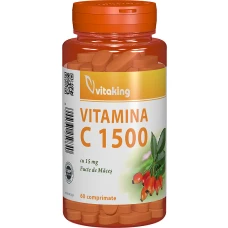 Vitamina C 1500mg cu macese, 60 comprimate, Vitaking