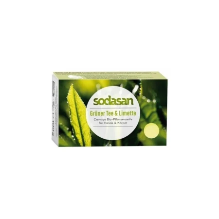 Sapun Crema Bio Ceai Verde si Lime 100 Gr Sodasan