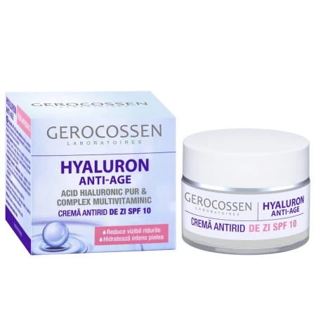 Hyaluron anti-age crema antirid zi spf 10 - 50ml, Gerocossen