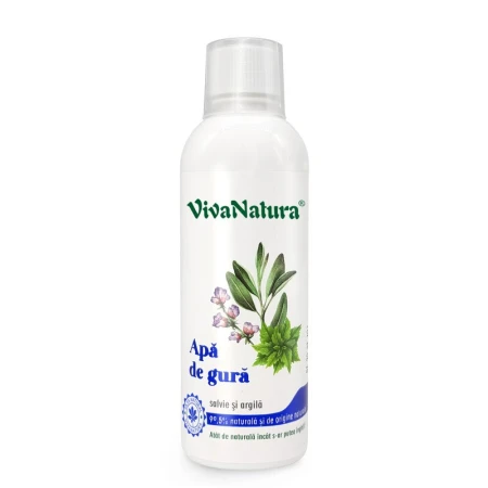 GennaDent Apa de gura naturala cu salvie si argila 500 ml - Leonard Radutz formula
