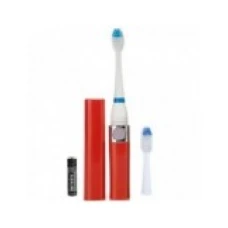 Periuta de Dinti Electrica, Travel Fun, pentru Calatorii, 2x Varfuri, 1x Acumulator Inclus, Culoare Rosie
