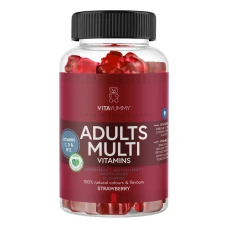 Multivitamine pentru adulti cu aroma de capsuni, 60 jeleuri, Vitayummy