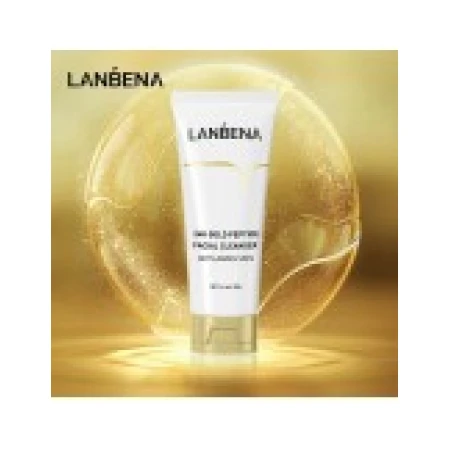 Demachiant, Spuma de curatare, Lanbena, 24K Gold, cu Peptide de Aur 24K, Anti-Imbatranire, 100ml