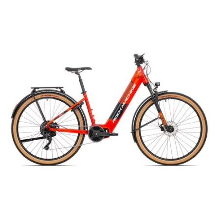 Bicicleta Electrica Rock Machine Storm INT e90-29, roti 29inch, cadru aluminiu M, autonomie 120km, baterie 500 Wh, roti 29inch (Portocaliu)