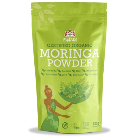 Moringa bio sub forma de pulbere, 125g, Iswari