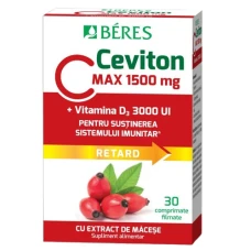 Vitamina C 1500 mg + Vitamina D3 3000 UI Ceviton, 30 comprimate filmate, Beres