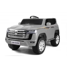 Masinuta electrica pentru 2 copii, Toyota Land Cruiser 140W 12V PREMIUM, Gri