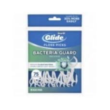 Set Ata Dentara, Crest, Oral-B, Glide, Bacteria Guard, Tip Scobitoare, Cerata cu Alunecare Usoara, Fibra Rezistenta, 75 buc