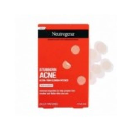 Plasturi pentru Fata, Neutrogena, Stubborn Acne, impotriva Cosurilor si Iritatiei Fetei, Anti-Acnee, Ultra-Subtiri, 10mm, 24 buc