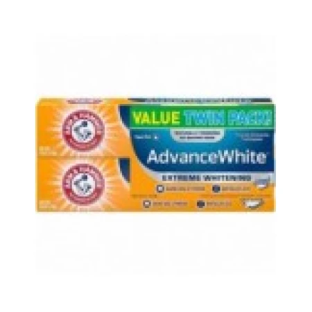 Set Paste de Dinti, Arm & Hammer, Advance White, Extreme, pentru Albirea Dintilor, cu Bicarbonat si Peroxid, 2x 170gr
