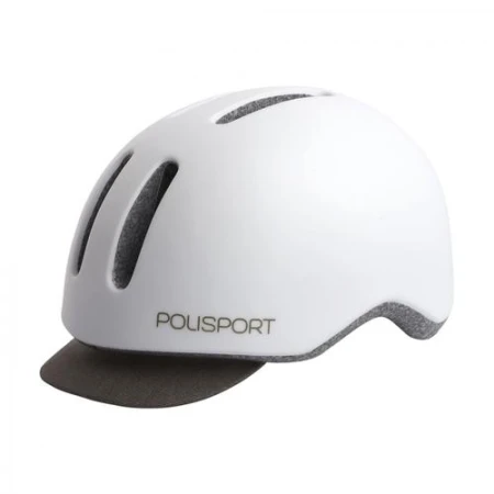 Casca Ciclism Urbana Polisport Commuter - 58-61 cm, L, Alb-Gri