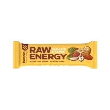 Baton proteic cu arahide si curmale, 50g, Raw Energy, Bombus