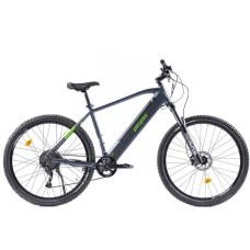 PEGAS Bicicleta electrica Pegas Drumet Dinamic L, 29 inch, 250 W, viteza max 25km/h, autonomie 70 km, Gri-Verde
