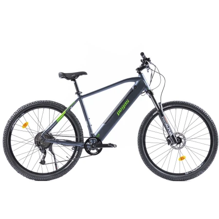 PEGAS Bicicleta electrica Pegas Drumet Dinamic L, 29 inch, 250 W, viteza max 25km/h, autonomie 70 km, Gri-Verde