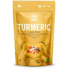 Pulbere functionala bio din turmetic si piper negru, 150g, Iswari