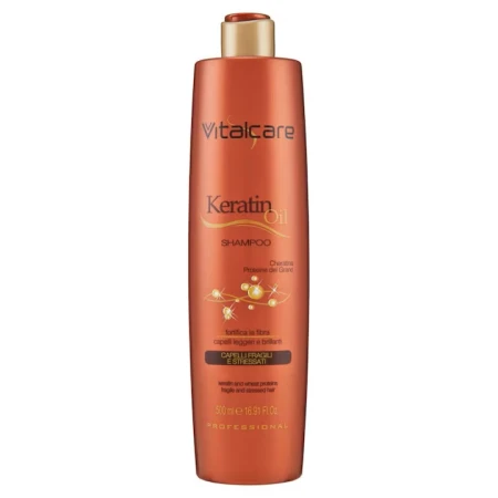Sampon pentru par fragil Keratin, 500ml, Vitalcare