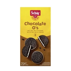 Biscuiti cu crema de lapte fara gluten Chocolate O’s, 165g, Schar