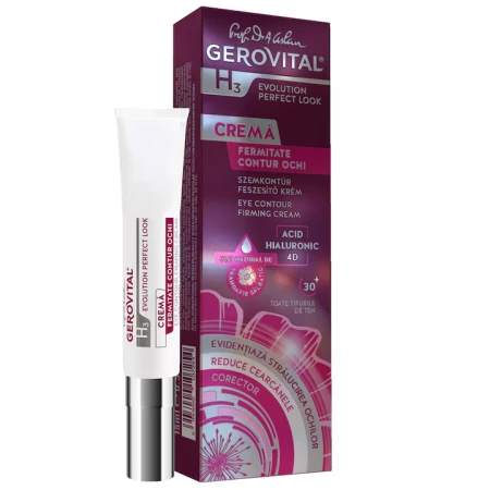 Crema fermitate contur ochi H3 Evolution Perfect Look, 15ml, Gerovital