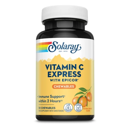 Vitamin C Express Solaray, 30 comprimate masticabile, Secom