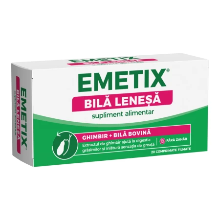 Emetix bila lenesa, 20 comprimate, Fiterman