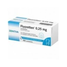 Supliment Alimentar, Zentiva, Fluoretten, pentru Sanatatea Dentara, cu Fluor 0.25mg, 300 tablete