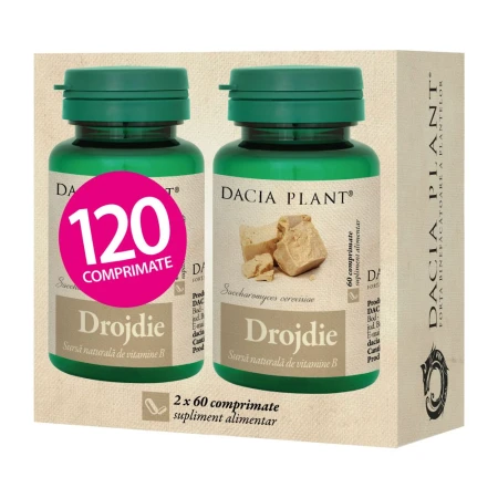Drojdie,60 comprimate, tratament 1+1, Dacia Plant