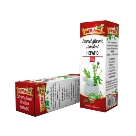 Hepatic extract gliceric,50 mililitri,Adnatura