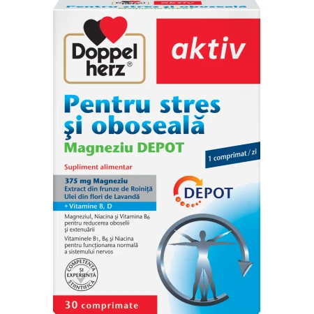 Magneziu Depot Aktiv pentru stres si oboseala, 30 comprimate, Doppelherz