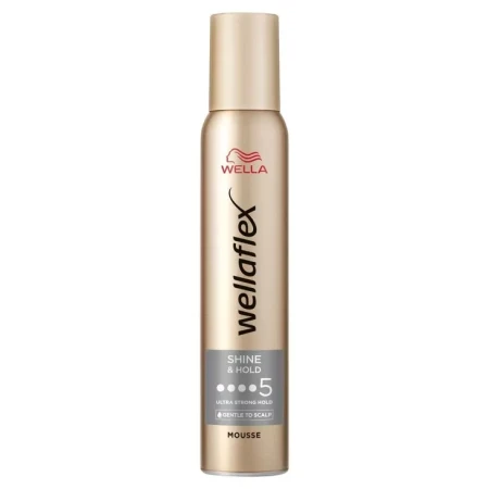Spuma pentru par cu grad de fixare 5 Shiny Hold Wellaflex, 200ml, Wella