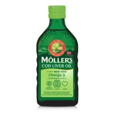 Ulei din ficat de cod cu aroma de mere verzi, 250ml, Moller's