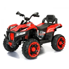ATV electric pentru copii 4x4 Kinderauto SuperOffroad V2, 2 locuri, 180W 12V, telecomanda inclusa, 3-9 ani, bluetooth, rosu