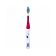 Periuta de Dinti pentru Copii, Oral-B, CrossAction, Galaxy, Varsta 6+ Ani, Multi-Protectie, Peri Moi, Rosu cu Alb