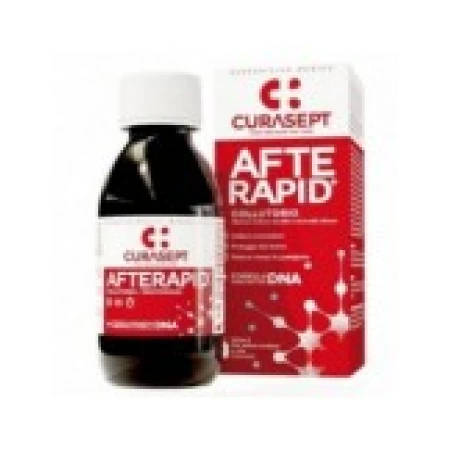Apa de Gura, Curasept, Afterapid+, impotriva inflamatiilor Bucale, Fara Alcool, 125ml