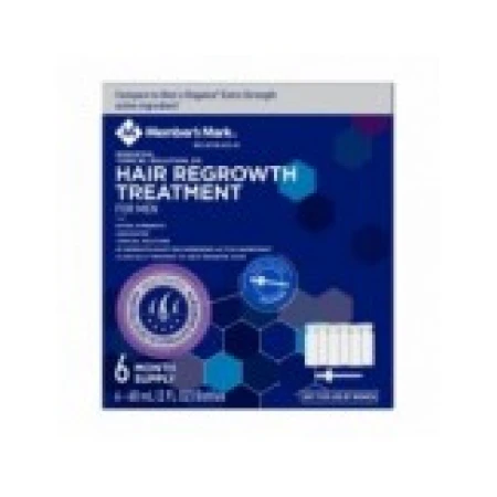 Set Solutie, Member's Mark, Minoxidil 5%, Tratament Impotriva Caderii Parului, Pipeta Inclusa, 6x 60ml