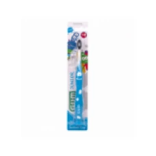 Periuta de Dinti pentru Copii, Gum, Junior, 7-9 ani, Maner Ergonomic, Culoare Albastra