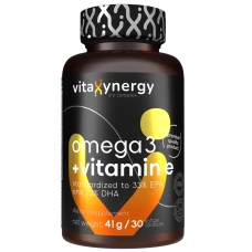 Omega 3 + Vitamin E Forte, 30 capsule moi, Vitaxynergy