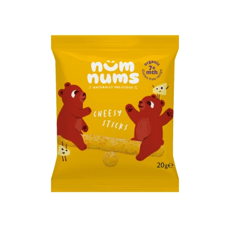Sticksuri cu branza Bio, + 7 luni, 20g, Num Nums